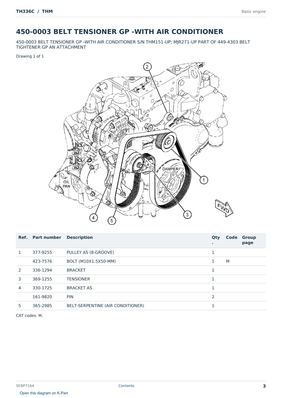 Caterpillar TH336C S/N THM Partsbook SEBP7164 (English) - sample page 3 of 10 Caterpillar TH336C S/N THM Partsbook SEBP7164 (English) - sample page 3 of 10
