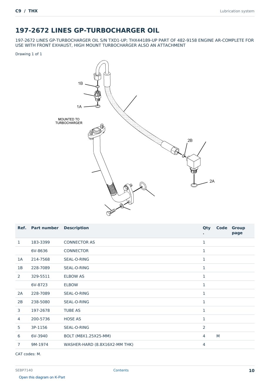 Caterpillar C9 S/N THX Partsbook SEBP7140 (English) - sample page 10 of 10 Caterpillar C9 S/N THX Partsbook SEBP7140 (English) - sample page 10 of 10