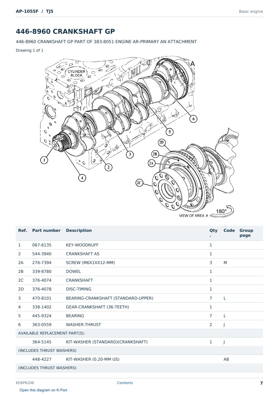 Caterpillar AP-1055F S/N TJ5 Partsbook KEBP6208 (English) - sample page 7 of 10 Caterpillar AP-1055F S/N TJ5 Partsbook KEBP6208 (English) - sample page 7 of 10