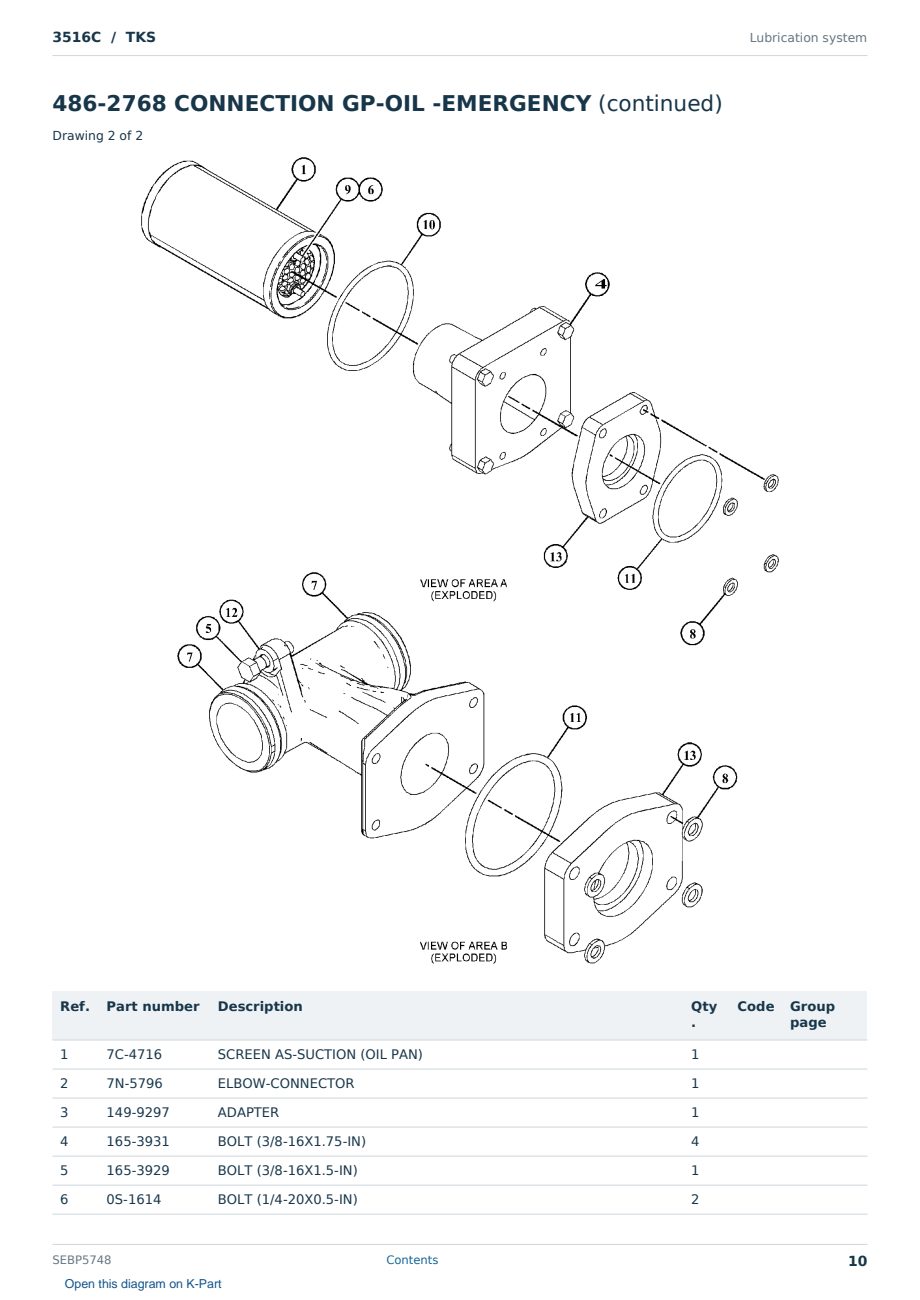 Caterpillar 3516C S/N TKS Partsbook SEBP5748 (English) - sample page 10 of 10 Caterpillar 3516C S/N TKS Partsbook SEBP5748 (English) - sample page 10 of 10