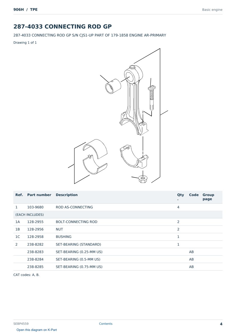 Caterpillar 906H S/N TPE Partsbook SEBP4559 (English) - sample page 4 of 10 Caterpillar 906H S/N TPE Partsbook SEBP4559 (English) - sample page 4 of 10