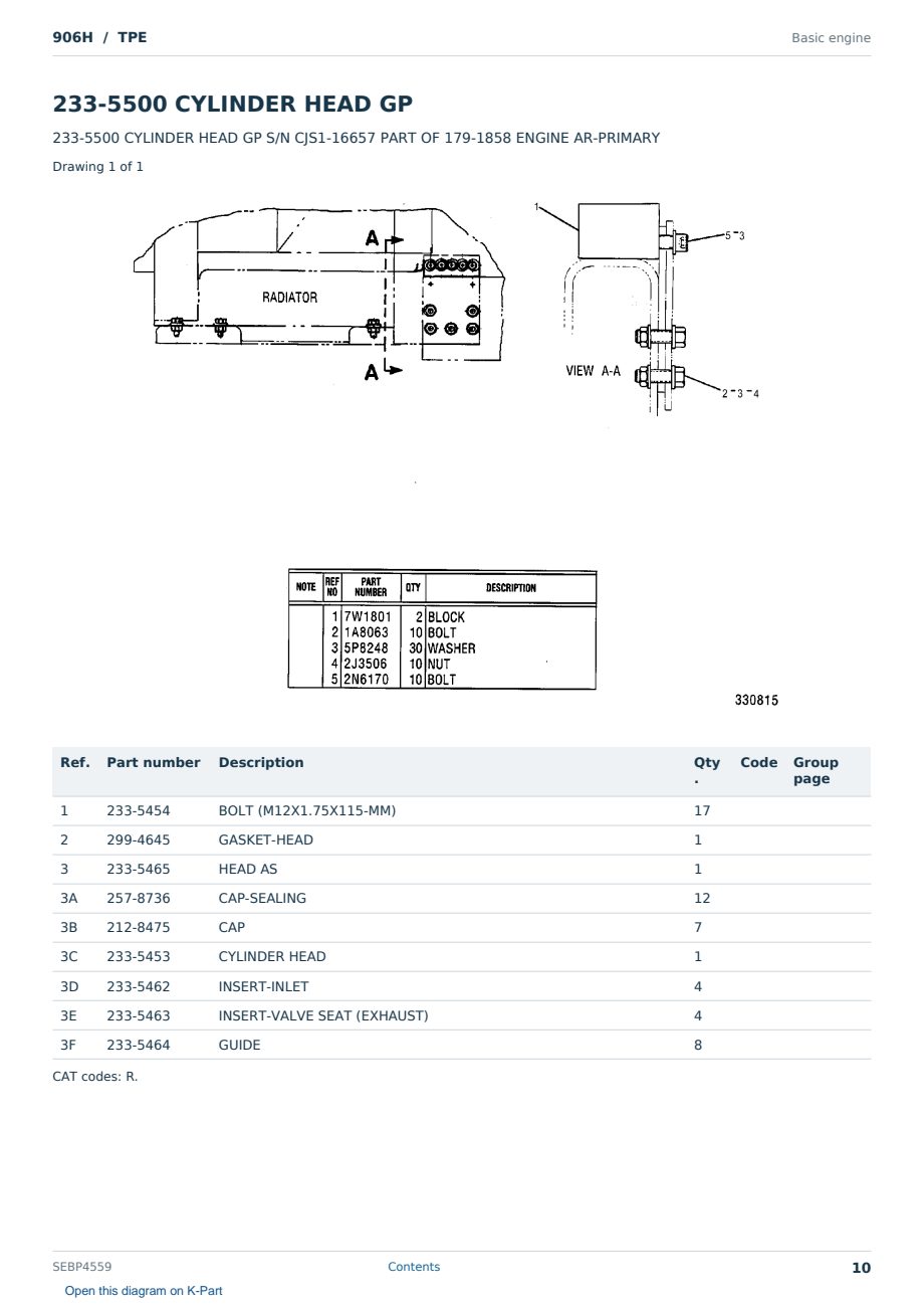 Caterpillar 906H S/N TPE Partsbook SEBP4559 (English) - sample page 10 of 10 Caterpillar 906H S/N TPE Partsbook SEBP4559 (English) - sample page 10 of 10