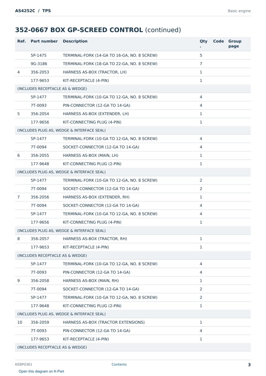 Caterpillar AS4252C S/N TPS Partsbook KEBP0361 (English) - sample page 3 of 10 Caterpillar AS4252C S/N TPS Partsbook KEBP0361 (English) - sample page 3 of 10
