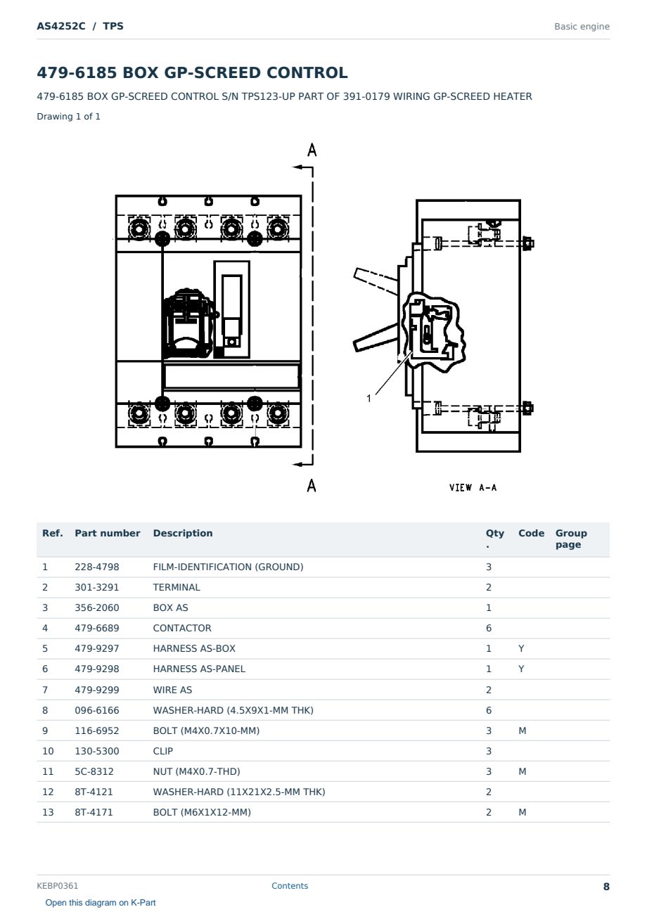 Caterpillar AS4252C S/N TPS Partsbook KEBP0361 (English) - sample page 8 of 10 Caterpillar AS4252C S/N TPS Partsbook KEBP0361 (English) - sample page 8 of 10