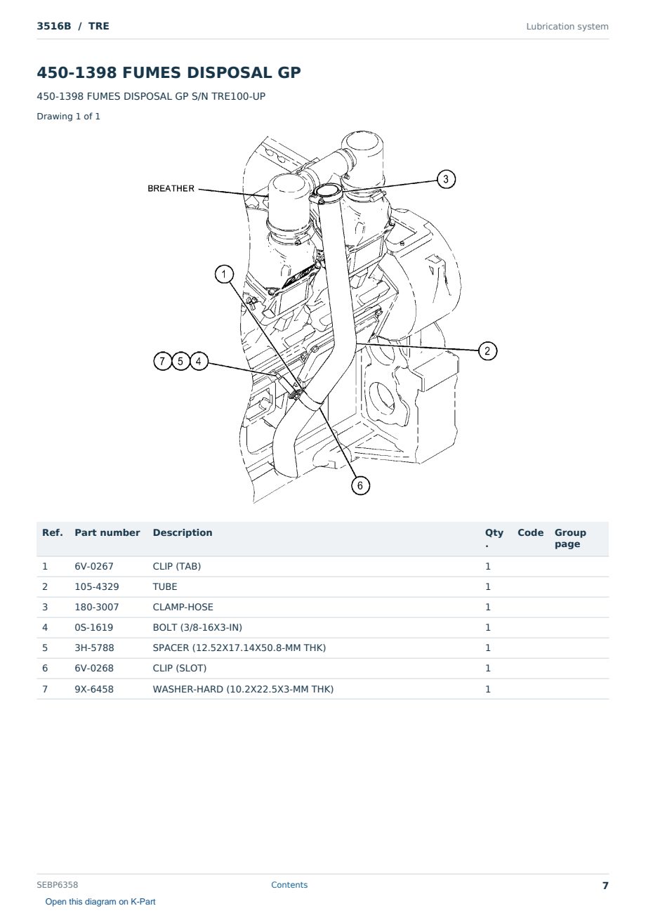 Caterpillar 3516B S/N TRE Partsbook SEBP6358 (English) - sample page 7 of 10 Caterpillar 3516B S/N TRE Partsbook SEBP6358 (English) - sample page 7 of 10