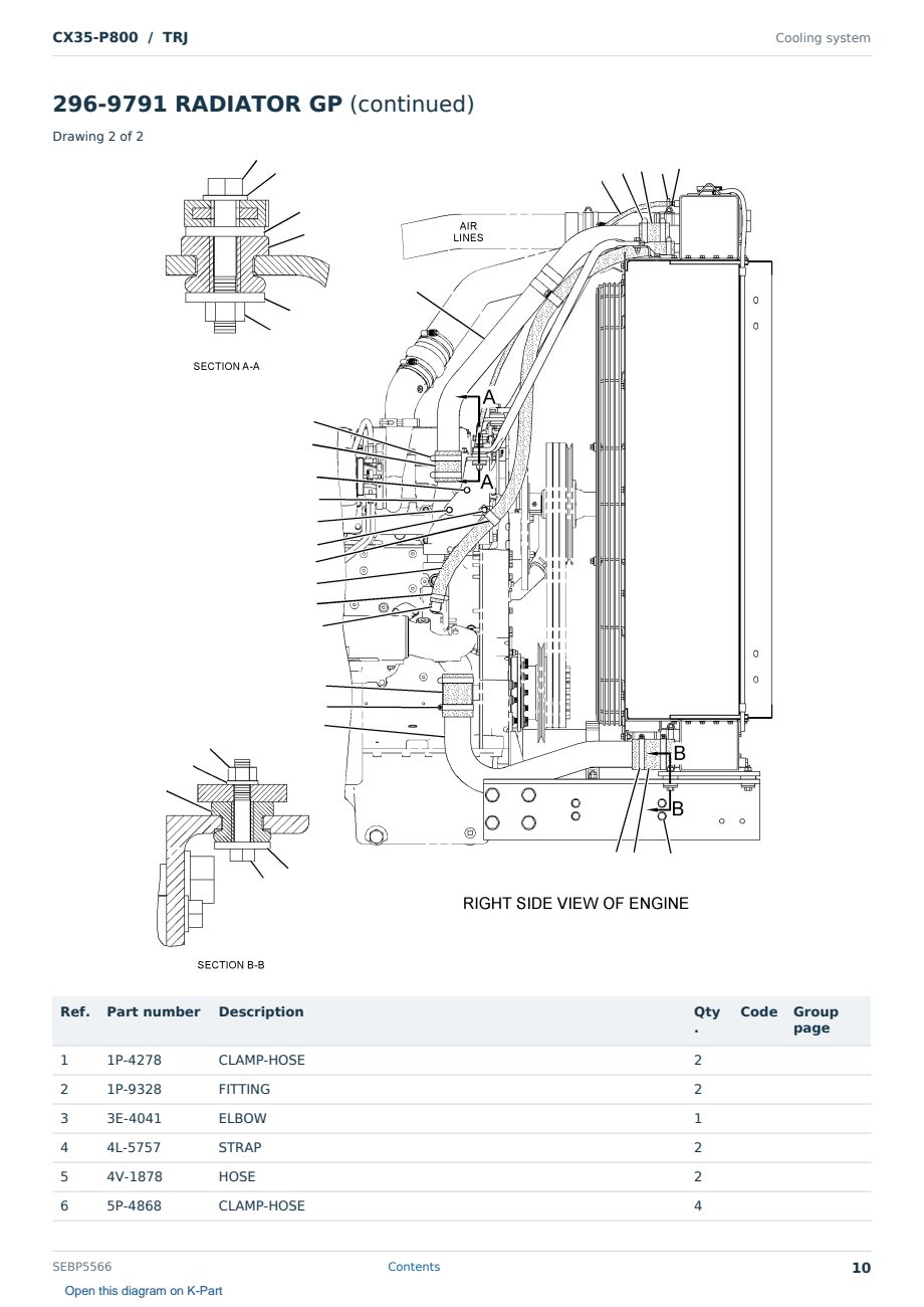 Caterpillar CX35-P800 S/N TRJ Partsbook SEBP5566 (English) - sample page 10 of 10 Caterpillar CX35-P800 S/N TRJ Partsbook SEBP5566 (English) - sample page 10 of 10