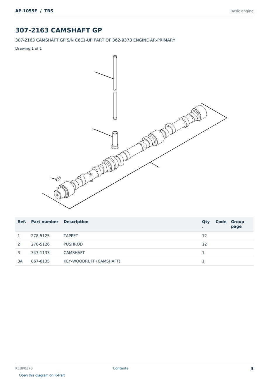 Caterpillar AP-1055E S/N TRS Partsbook KEBP0373 (English) - sample page 3 of 10 Caterpillar AP-1055E S/N TRS Partsbook KEBP0373 (English) - sample page 3 of 10