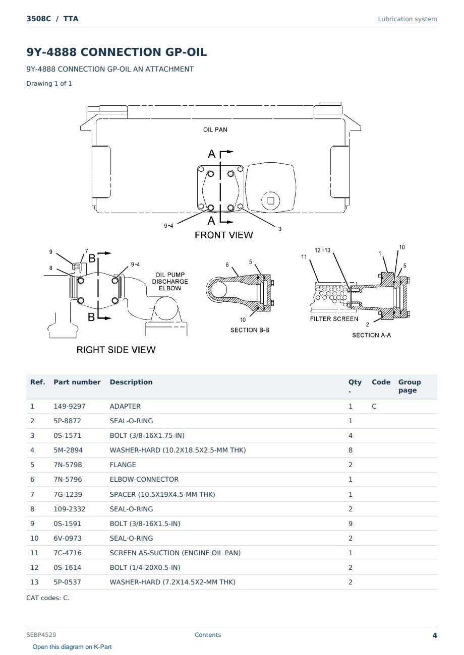 Caterpillar 3508C S/N TTA Partsbook SEBP4529 (English) - sample page 4 of 10 Caterpillar 3508C S/N TTA Partsbook SEBP4529 (English) - sample page 4 of 10