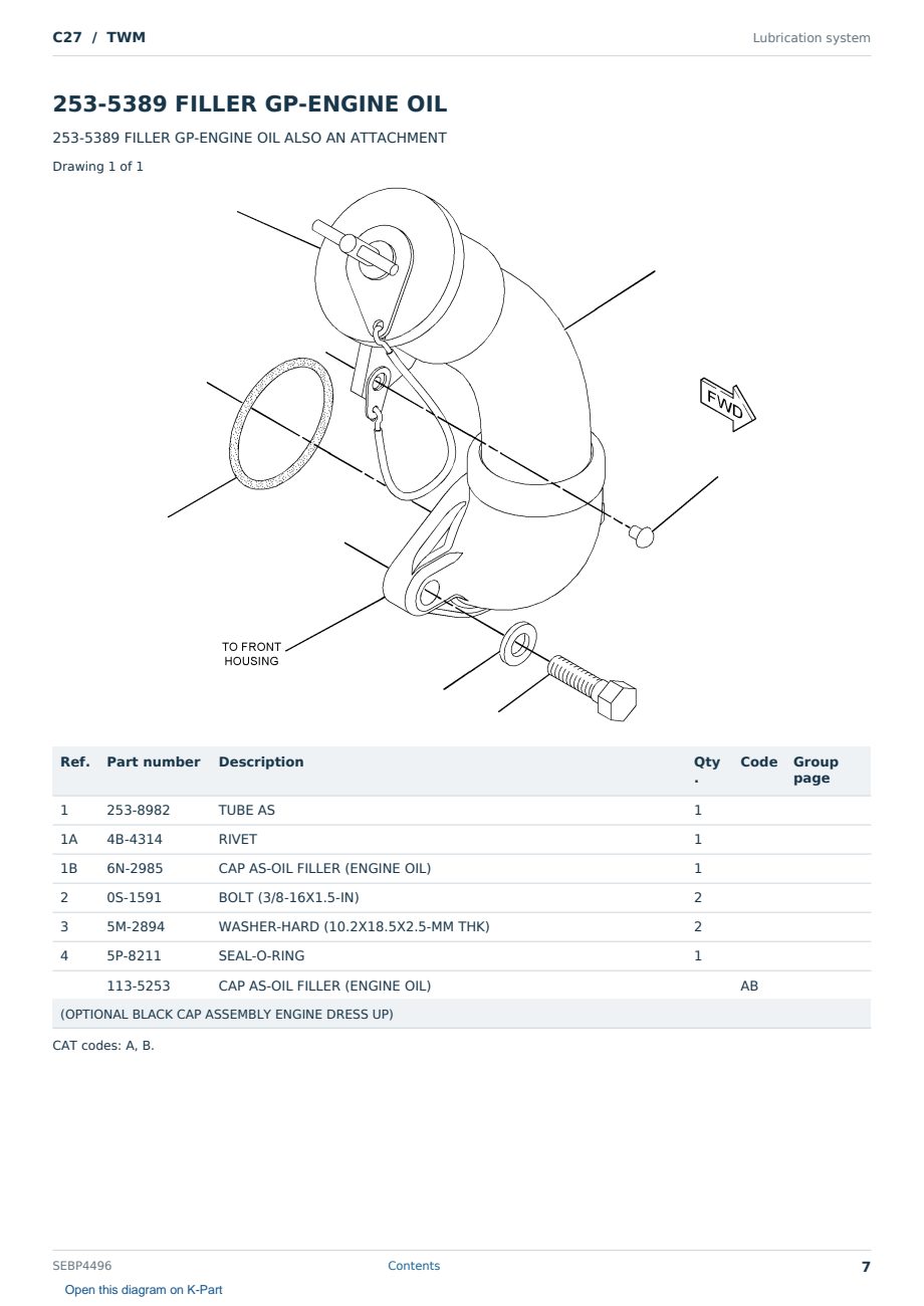 Caterpillar C27 S/N TWM Partsbook SEBP4496 (English) - sample page 7 of 10 Caterpillar C27 S/N TWM Partsbook SEBP4496 (English) - sample page 7 of 10