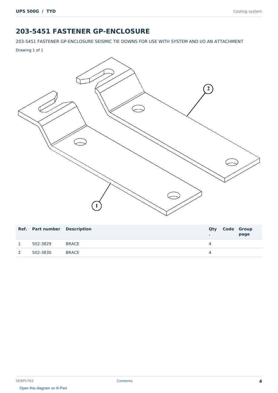 Caterpillar UPS 500G S/N TYD Partsbook SEBP5762 (English) - sample page 4 of 10 Caterpillar UPS 500G S/N TYD Partsbook SEBP5762 (English) - sample page 4 of 10