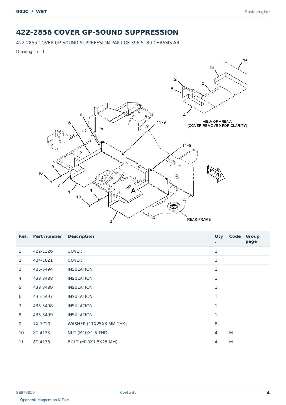 Caterpillar 902C S/N W5T Partsbook SEBP6819 (English) - sample page 4 of 10 Caterpillar 902C S/N W5T Partsbook SEBP6819 (English) - sample page 4 of 10