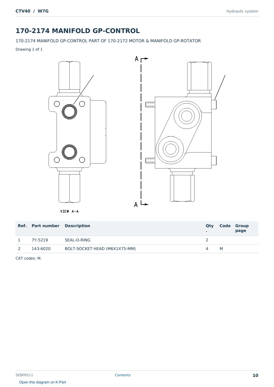 Caterpillar CTV40 S/N W7G Partsbook SEBP6511 (English) - sample page 10 of 10 Caterpillar CTV40 S/N W7G Partsbook SEBP6511 (English) - sample page 10 of 10