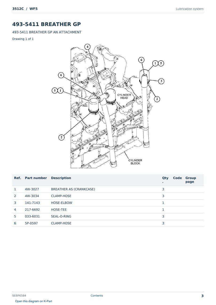 Caterpillar 3512C S/N WF5 Partsbook SEBP6584 (English) - sample page 3 of 10 Caterpillar 3512C S/N WF5 Partsbook SEBP6584 (English) - sample page 3 of 10