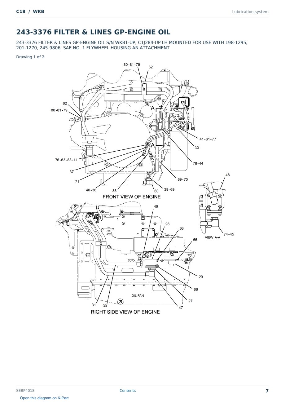 Caterpillar C18 S/N WKB Partsbook SEBP4018 (English) - sample page 7 of 10 Caterpillar C18 S/N WKB Partsbook SEBP4018 (English) - sample page 7 of 10