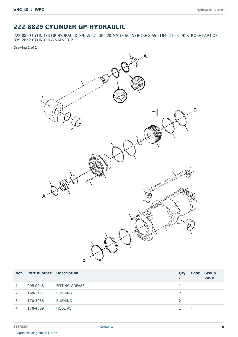 Caterpillar VHC-40 S/N WPC Partsbook SEBP5354 (English) - sample page 4 of 10 Caterpillar VHC-40 S/N WPC Partsbook SEBP5354 (English) - sample page 4 of 10
