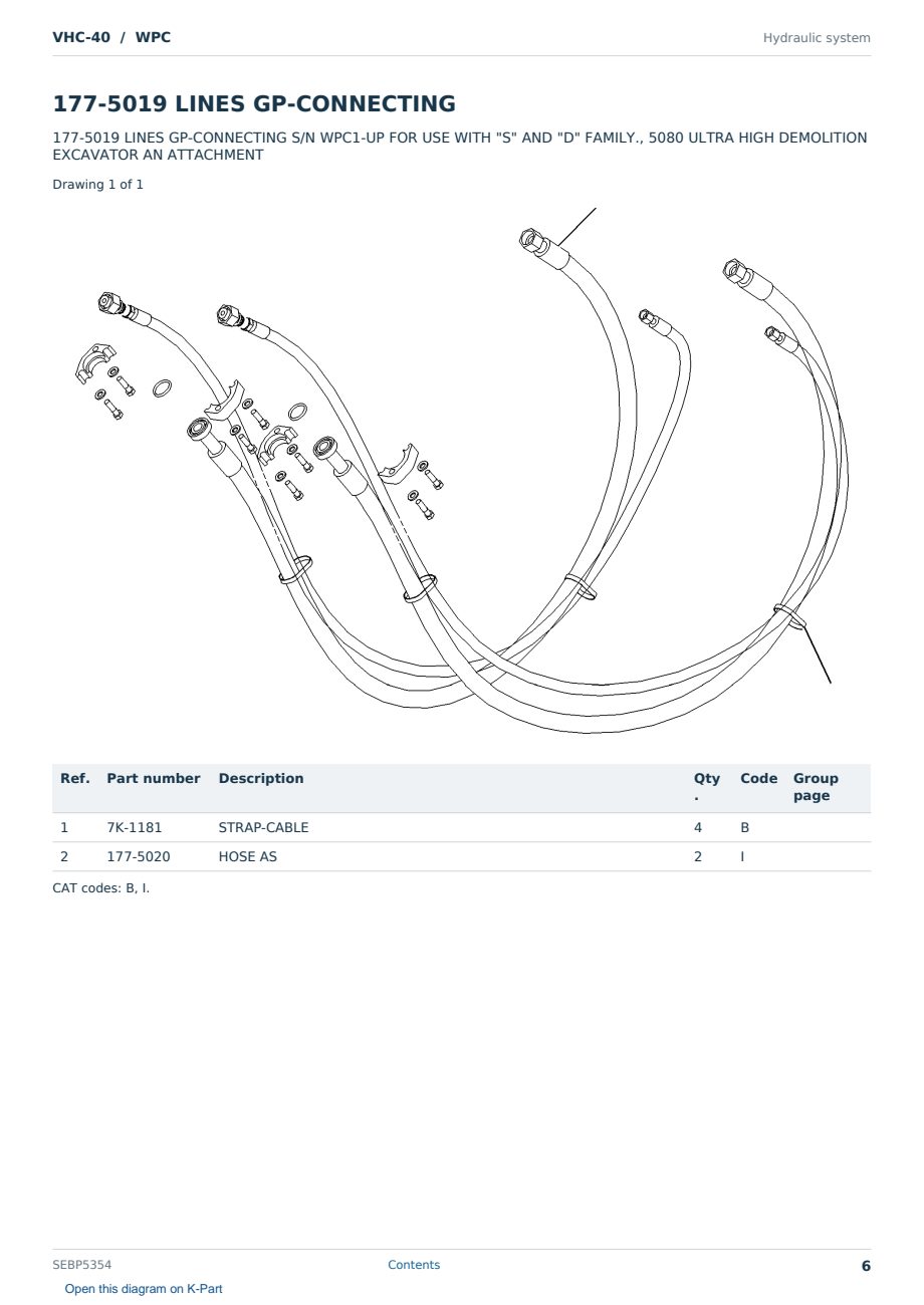 Caterpillar VHC-40 S/N WPC Partsbook SEBP5354 (English) - sample page 6 of 10 Caterpillar VHC-40 S/N WPC Partsbook SEBP5354 (English) - sample page 6 of 10
