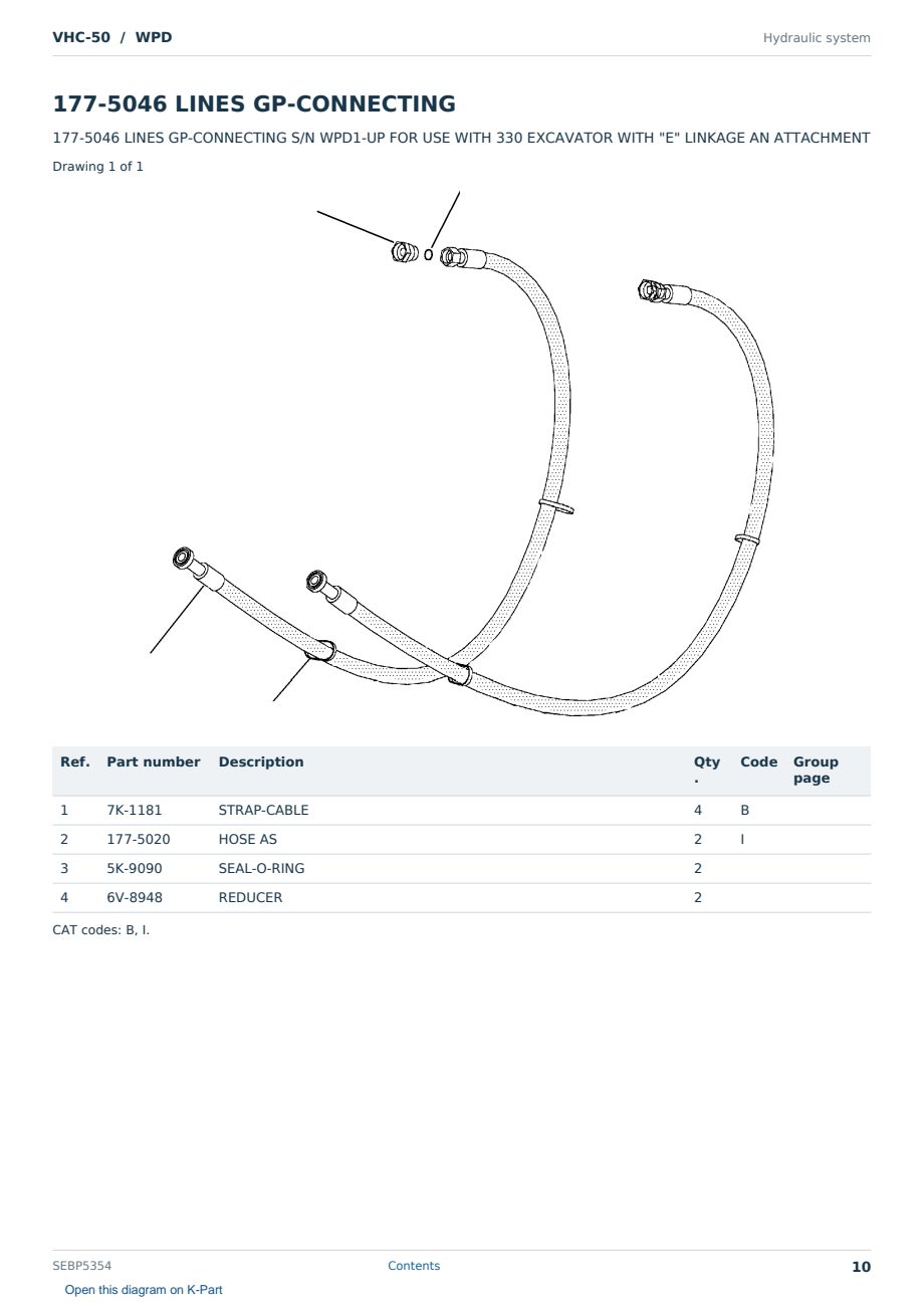 Caterpillar VHC-50 S/N WPD Partsbook SEBP5354 (English) - sample page 10 of 10 Caterpillar VHC-50 S/N WPD Partsbook SEBP5354 (English) - sample page 10 of 10