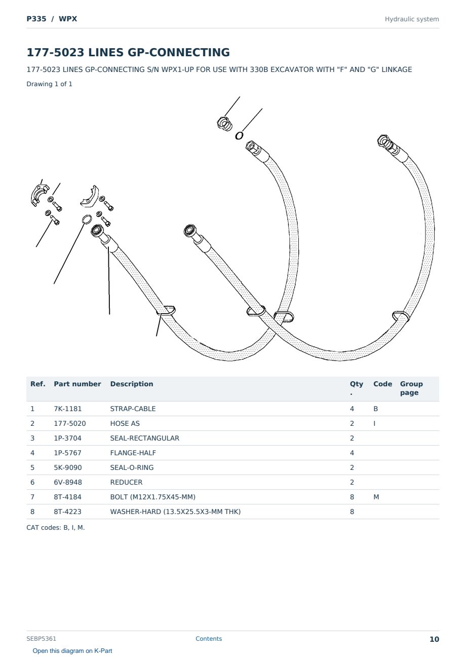 Caterpillar P335 S/N WPX Partsbook SEBP5361 (English) - sample page 10 of 10 Caterpillar P335 S/N WPX Partsbook SEBP5361 (English) - sample page 10 of 10