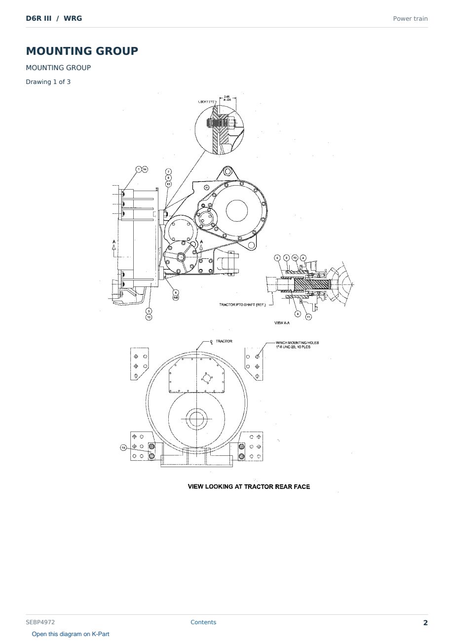 Caterpillar D6R III S/N WRG Partsbook SEBP4972 (English) - sample page 2 of 10 Caterpillar D6R III S/N WRG Partsbook SEBP4972 (English) - sample page 2 of 10