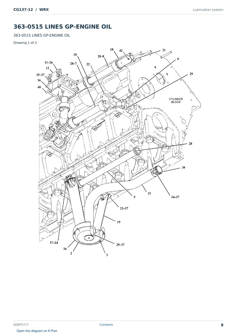 Caterpillar CG137-12 S/N WRX Partsbook SEBP5717 (English) - sample page 8 of 10 Caterpillar CG137-12 S/N WRX Partsbook SEBP5717 (English) - sample page 8 of 10