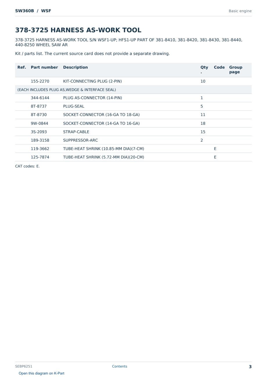 Caterpillar SW360B S/N WSF Partsbook SEBP6251 (English) - sample page 3 of 10 Caterpillar SW360B S/N WSF Partsbook SEBP6251 (English) - sample page 3 of 10