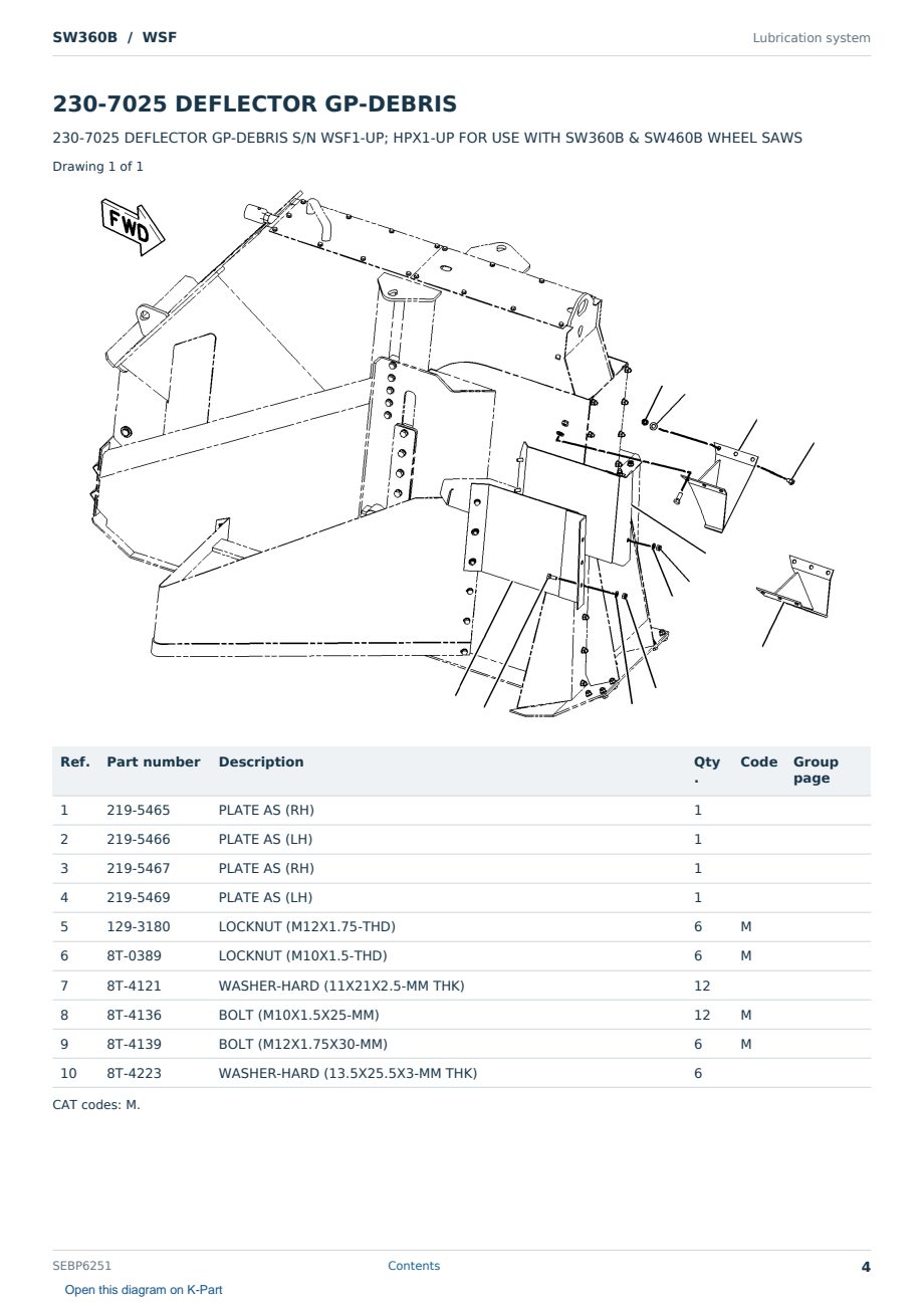 Caterpillar SW360B S/N WSF Partsbook SEBP6251 (English) - sample page 4 of 10 Caterpillar SW360B S/N WSF Partsbook SEBP6251 (English) - sample page 4 of 10