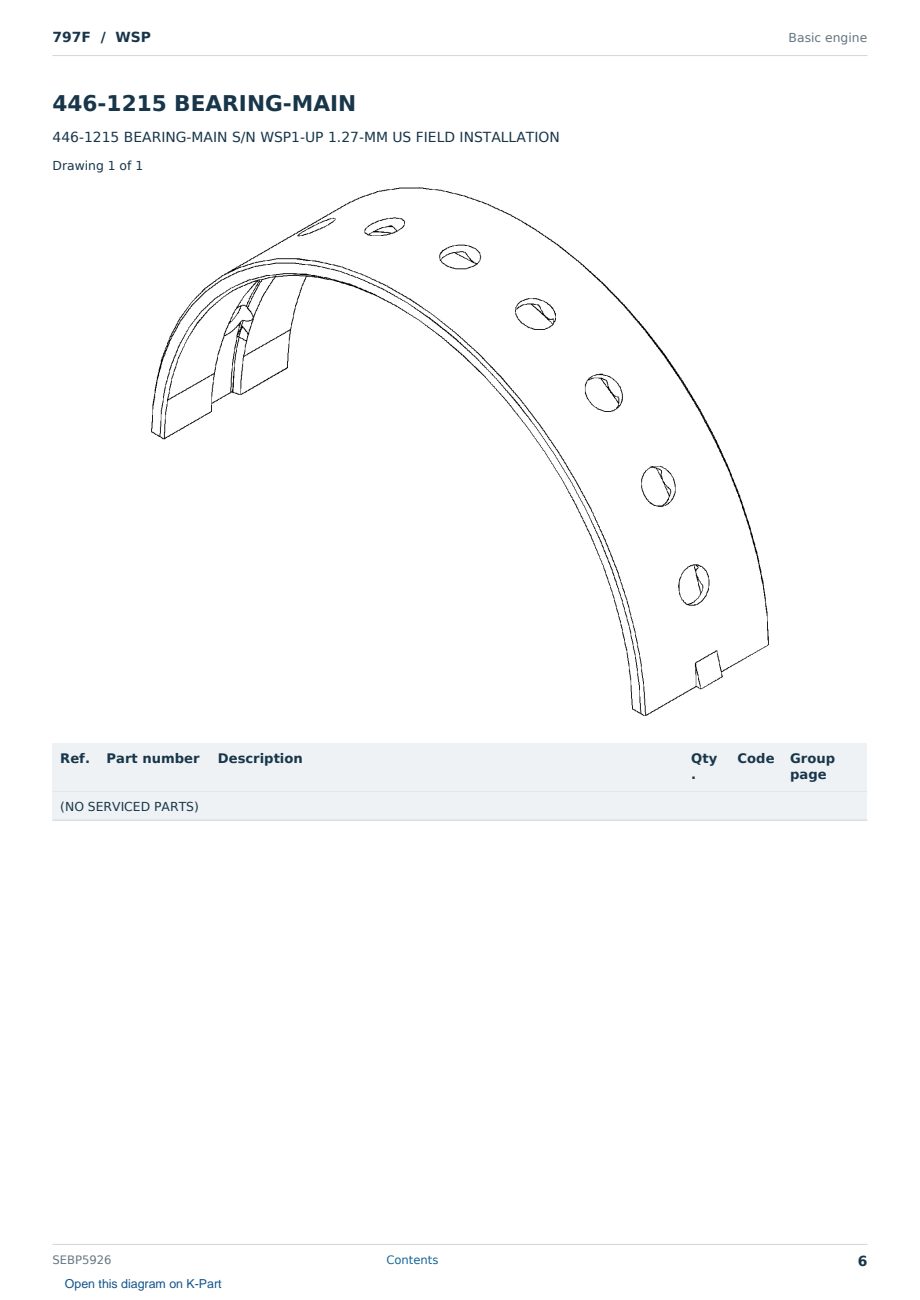 Caterpillar 797F S/N WSP Partsbook SEBP5926 (English) - sample page 6 of 10 Caterpillar 797F S/N WSP Partsbook SEBP5926 (English) - sample page 6 of 10