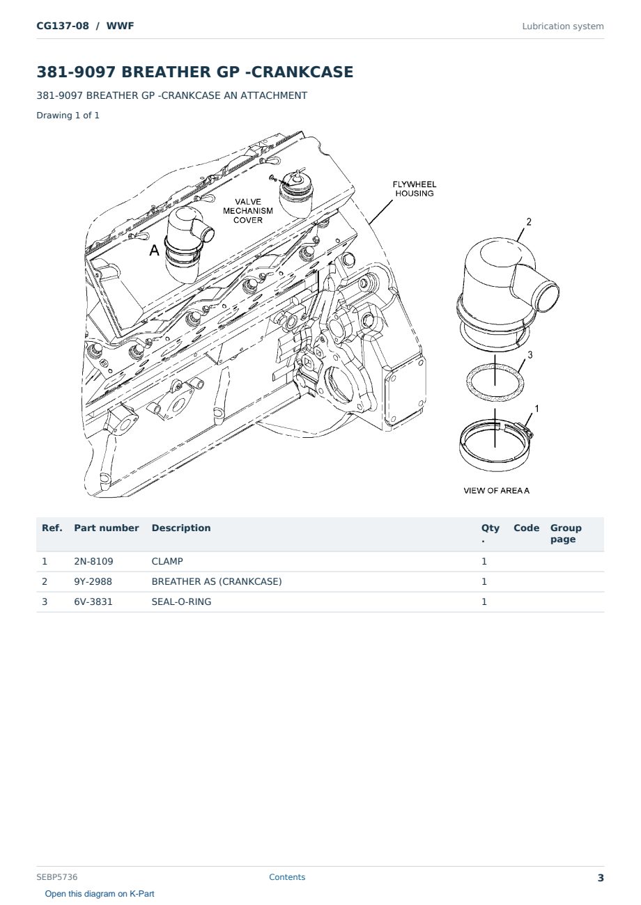 Caterpillar CG137-08 S/N WWF Partsbook SEBP5736 (English) - sample page 3 of 10 Caterpillar CG137-08 S/N WWF Partsbook SEBP5736 (English) - sample page 3 of 10