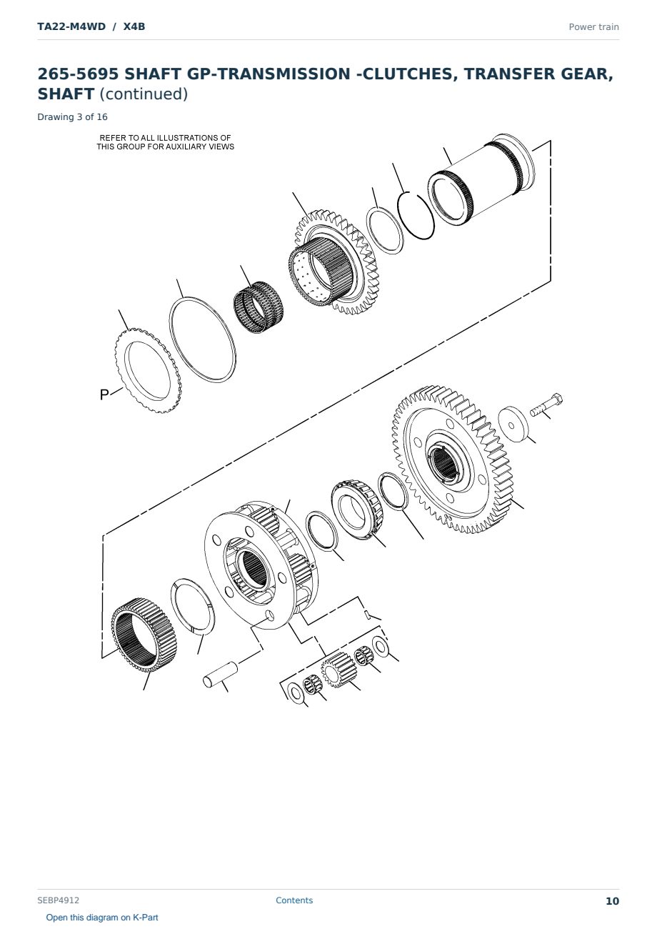 Caterpillar TA22-M4WD S/N X4B Partsbook SEBP4912 (English) - sample page 10 of 10 Caterpillar TA22-M4WD S/N X4B Partsbook SEBP4912 (English) - sample page 10 of 10