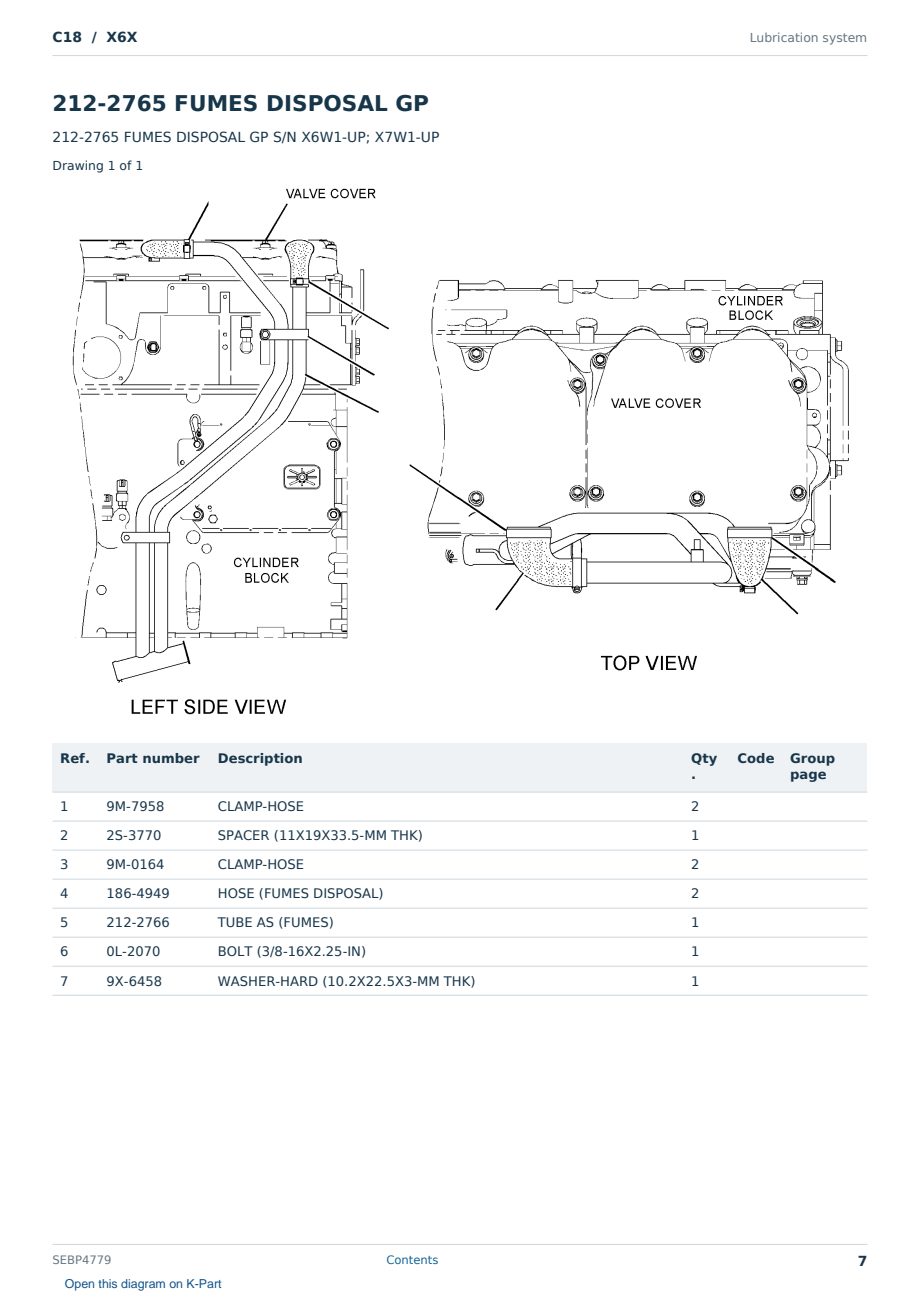 Caterpillar C18 S/N X6X Partsbook SEBP4779 (English) - sample page 7 of 10 Caterpillar C18 S/N X6X Partsbook SEBP4779 (English) - sample page 7 of 10