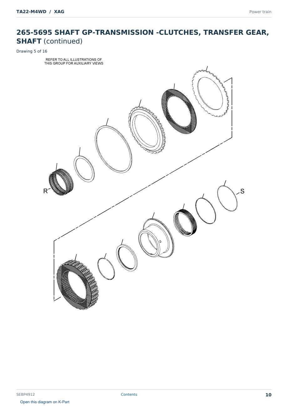 Caterpillar TA22-M4WD S/N XAG Partsbook SEBP4912 (English) - sample page 10 of 10 Caterpillar TA22-M4WD S/N XAG Partsbook SEBP4912 (English) - sample page 10 of 10