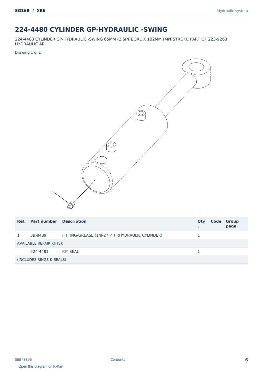 Caterpillar SG16B S/N XB6 Partsbook SEBP3896 (English) - sample page 6 of 10 Caterpillar SG16B S/N XB6 Partsbook SEBP3896 (English) - sample page 6 of 10