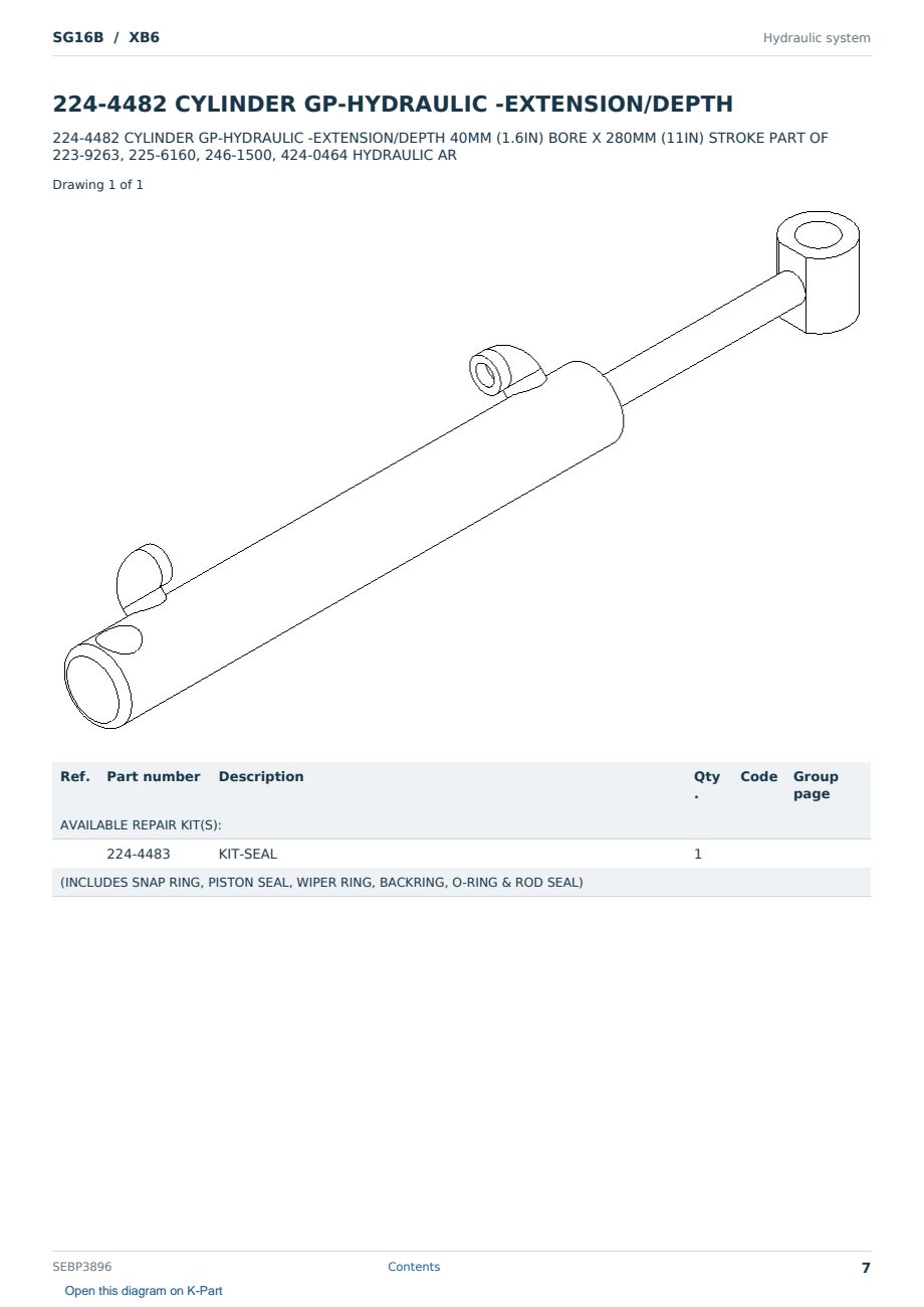 Caterpillar SG16B S/N XB6 Partsbook SEBP3896 (English) - sample page 7 of 10 Caterpillar SG16B S/N XB6 Partsbook SEBP3896 (English) - sample page 7 of 10