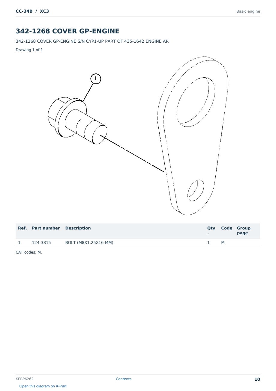 Caterpillar CC-34B S/N XC3 Partsbook KEBP6262 (English) - sample page 10 of 10 Caterpillar CC-34B S/N XC3 Partsbook KEBP6262 (English) - sample page 10 of 10