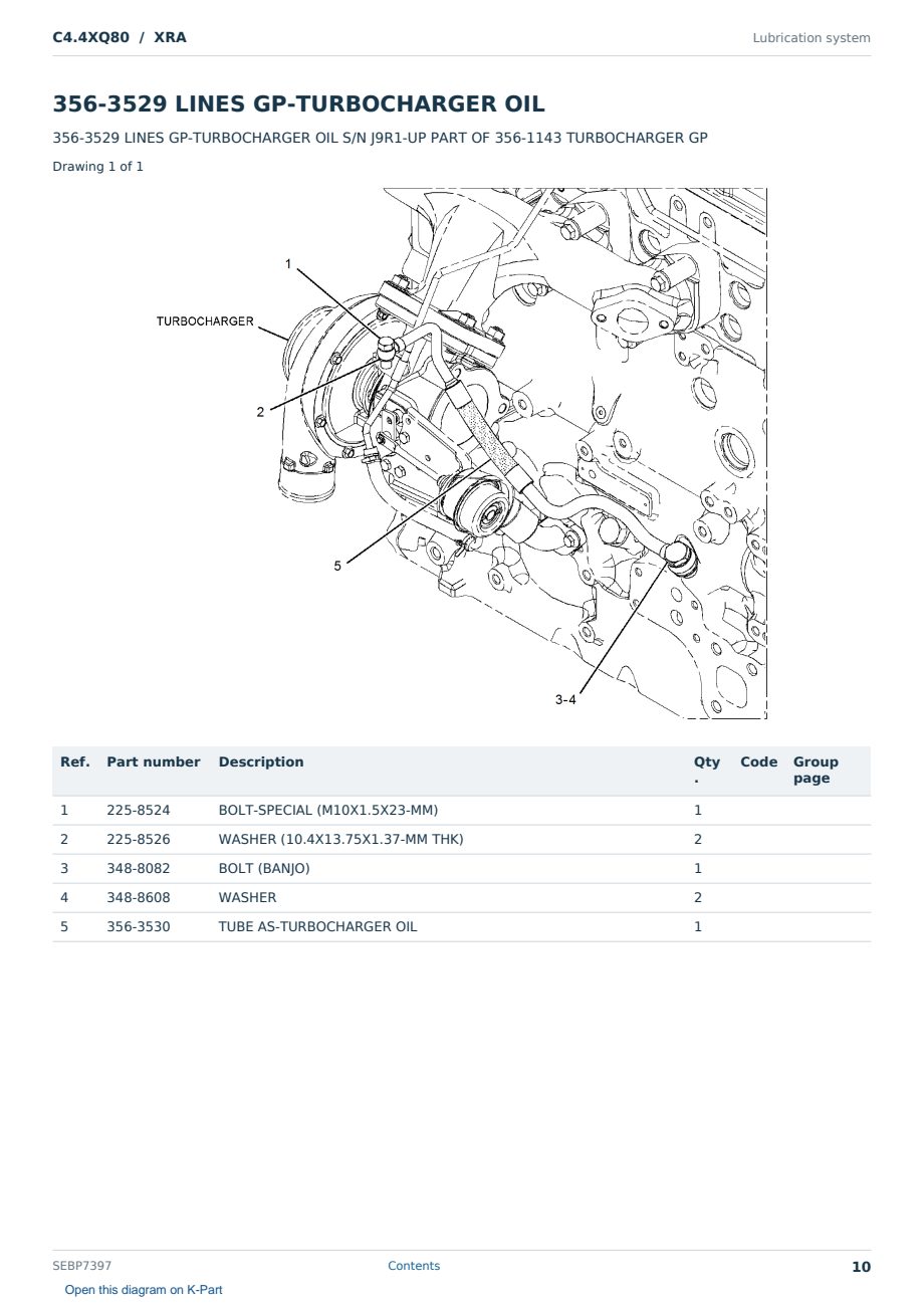 Caterpillar C4.4XQ80 S/N XRA Partsbook SEBP7397 (English) - sample page 10 of 10 Caterpillar C4.4XQ80 S/N XRA Partsbook SEBP7397 (English) - sample page 10 of 10