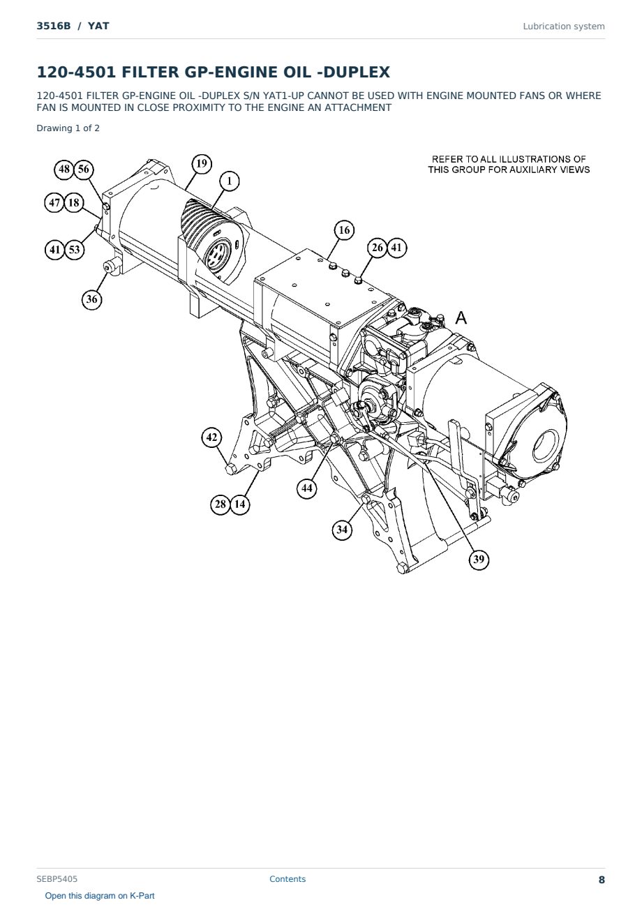 Caterpillar 3516B S/N YAT Partsbook SEBP5405 (English) - sample page 8 of 10 Caterpillar 3516B S/N YAT Partsbook SEBP5405 (English) - sample page 8 of 10