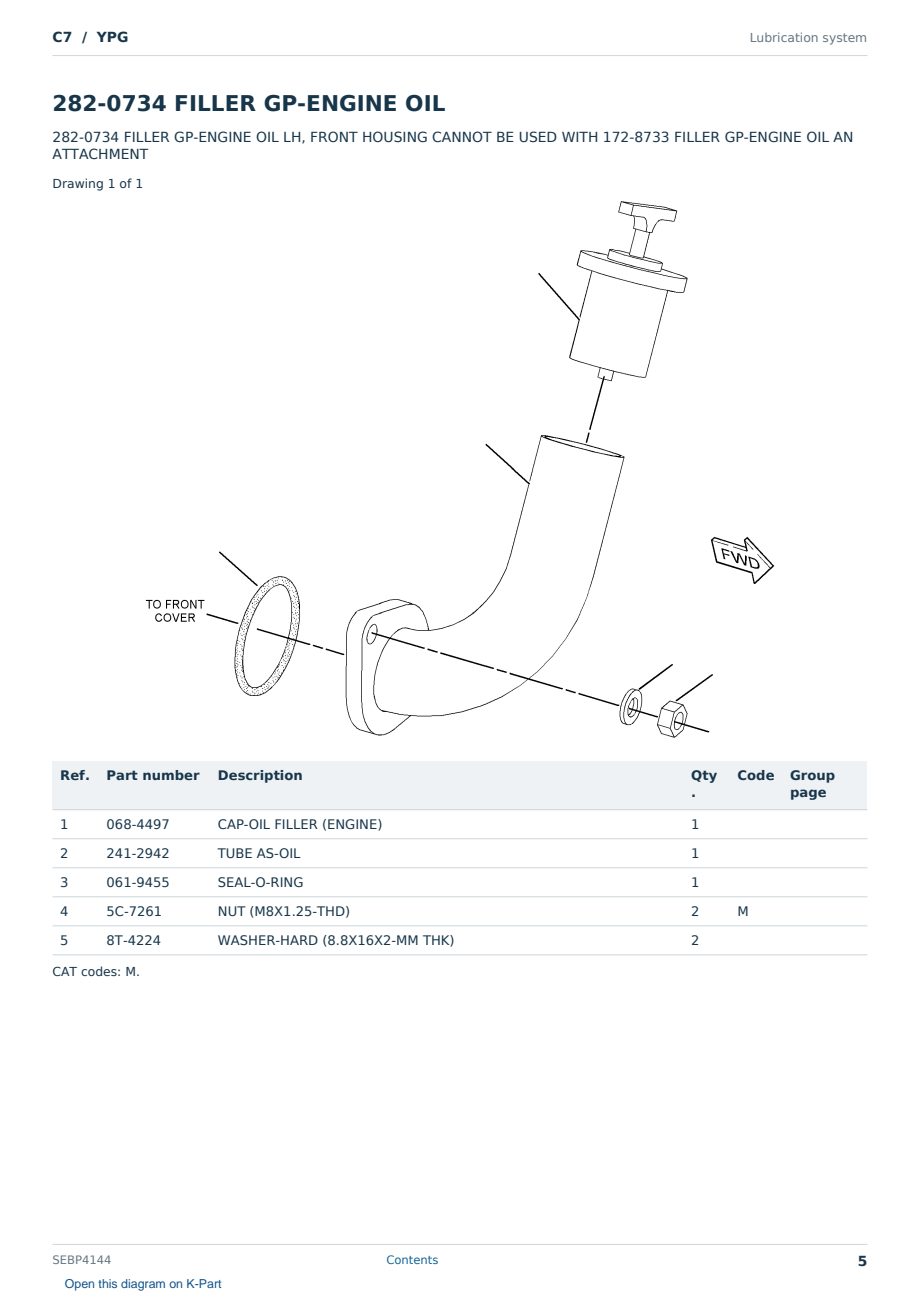 Caterpillar C7 S/N YPG Partsbook SEBP4144 (English) - sample page 5 of 10 Caterpillar C7 S/N YPG Partsbook SEBP4144 (English) - sample page 5 of 10