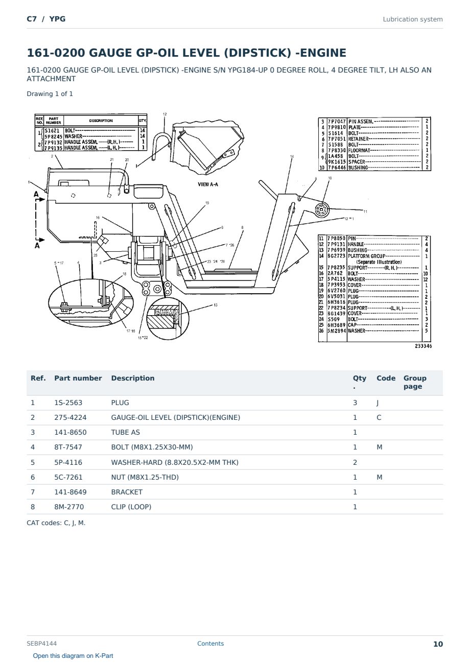 Caterpillar C7 S/N YPG Partsbook SEBP4144 (English) - sample page 10 of 10 Caterpillar C7 S/N YPG Partsbook SEBP4144 (English) - sample page 10 of 10