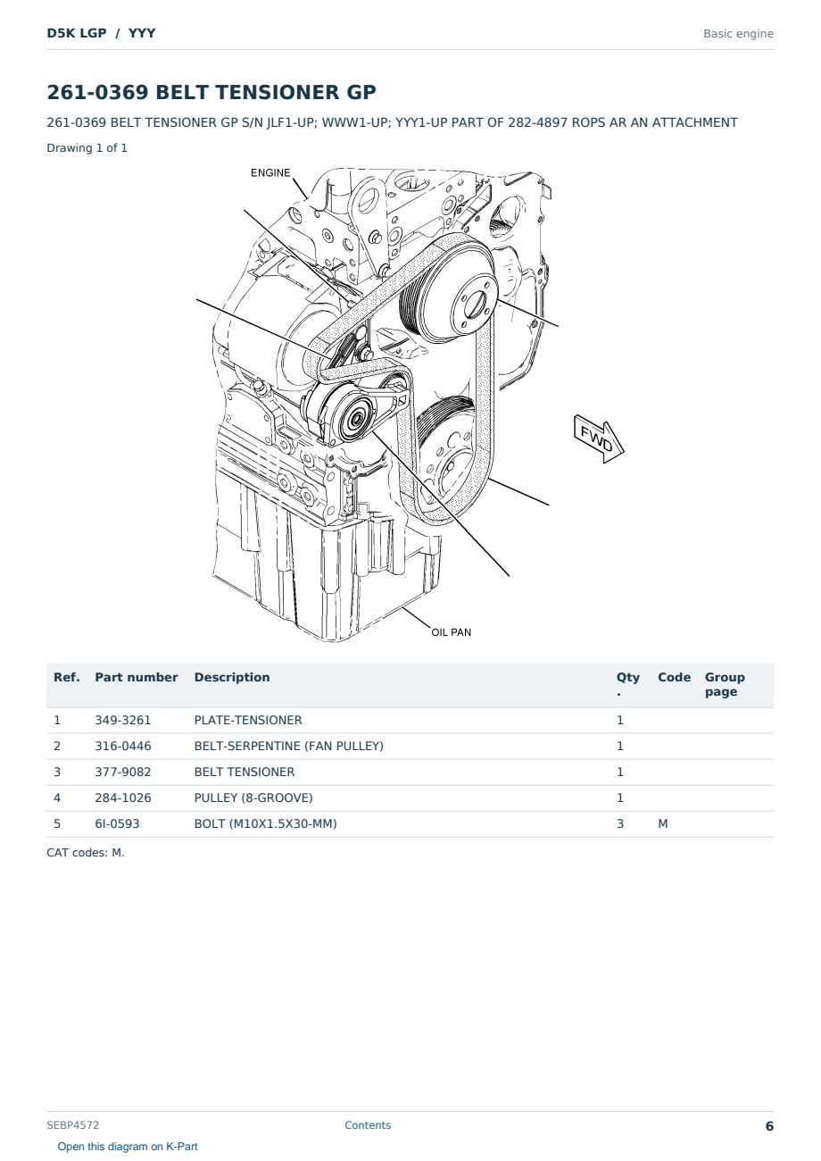 Caterpillar D5K LGP S/N YYY Partsbook SEBP4572 (English) - sample page 6 of 10 Caterpillar D5K LGP S/N YYY Partsbook SEBP4572 (English) - sample page 6 of 10