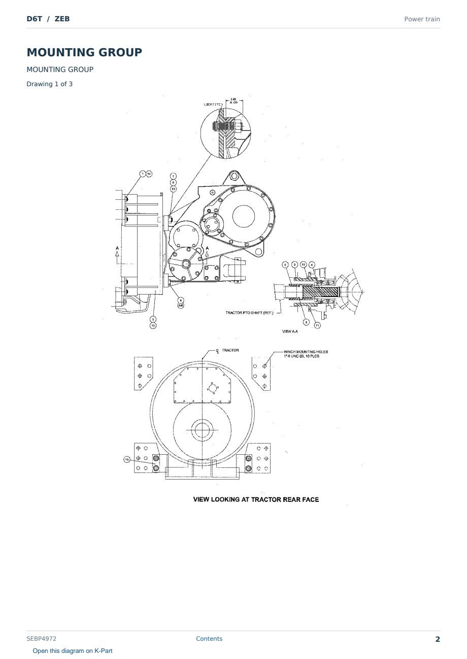Caterpillar D6T S/N ZEB Partsbook SEBP4972 (English) - sample page 2 of 10 Caterpillar D6T S/N ZEB Partsbook SEBP4972 (English) - sample page 2 of 10