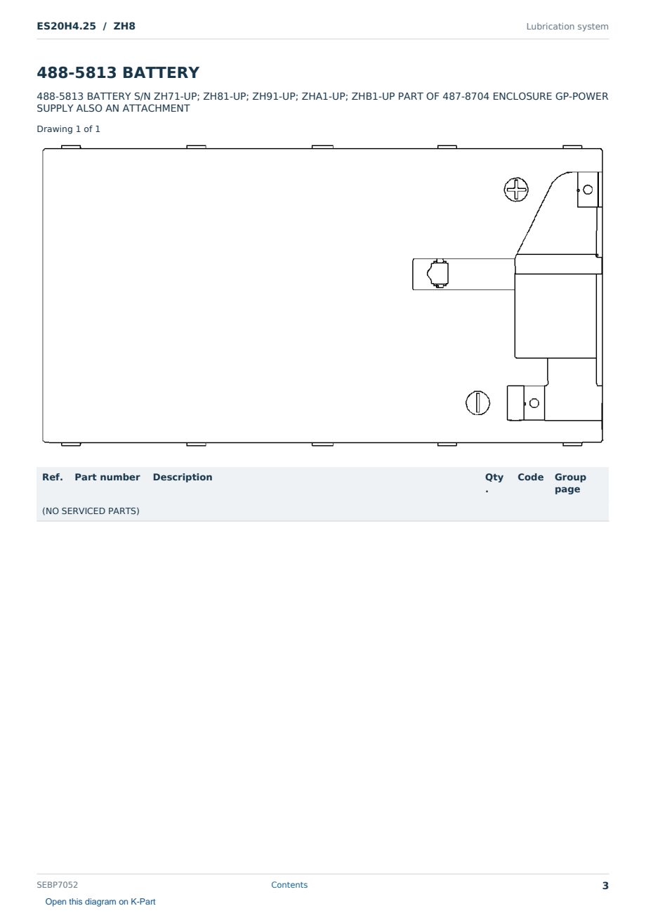 Caterpillar ES20H4.25 S/N ZH8 Partsbook SEBP7052 (English) - sample page 3 of 10 Caterpillar ES20H4.25 S/N ZH8 Partsbook SEBP7052 (English) - sample page 3 of 10