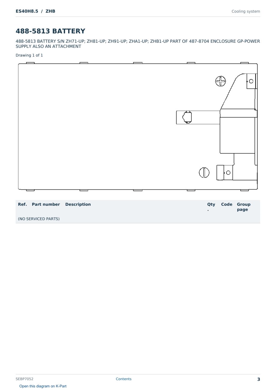 Caterpillar ES40H8.5 S/N ZHB Partsbook SEBP7052 (English) - sample page 3 of 10 Caterpillar ES40H8.5 S/N ZHB Partsbook SEBP7052 (English) - sample page 3 of 10
