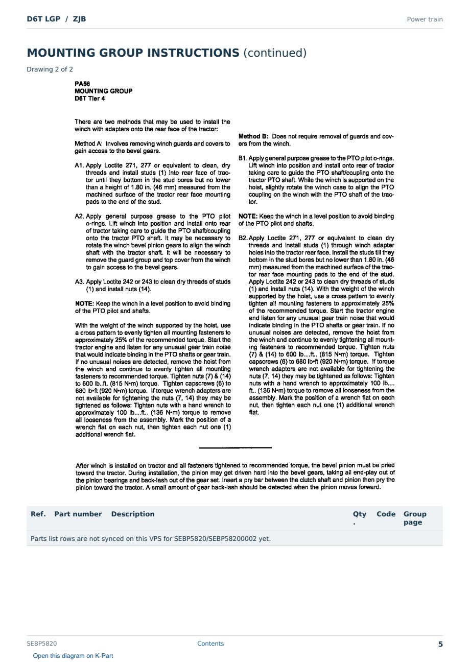 Caterpillar D6T LGP S/N ZJB Partsbook SEBP5820 (English) - sample page 5 of 10 Caterpillar D6T LGP S/N ZJB Partsbook SEBP5820 (English) - sample page 5 of 10