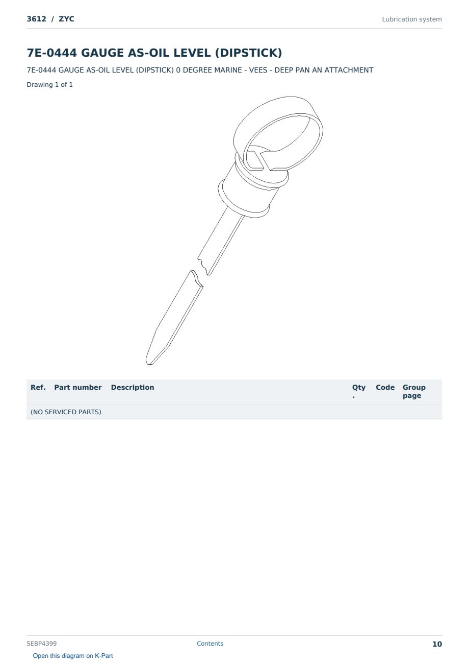 Caterpillar 3612 S/N ZYC Partsbook SEBP4399 (English) - sample page 10 of 10 Caterpillar 3612 S/N ZYC Partsbook SEBP4399 (English) - sample page 10 of 10