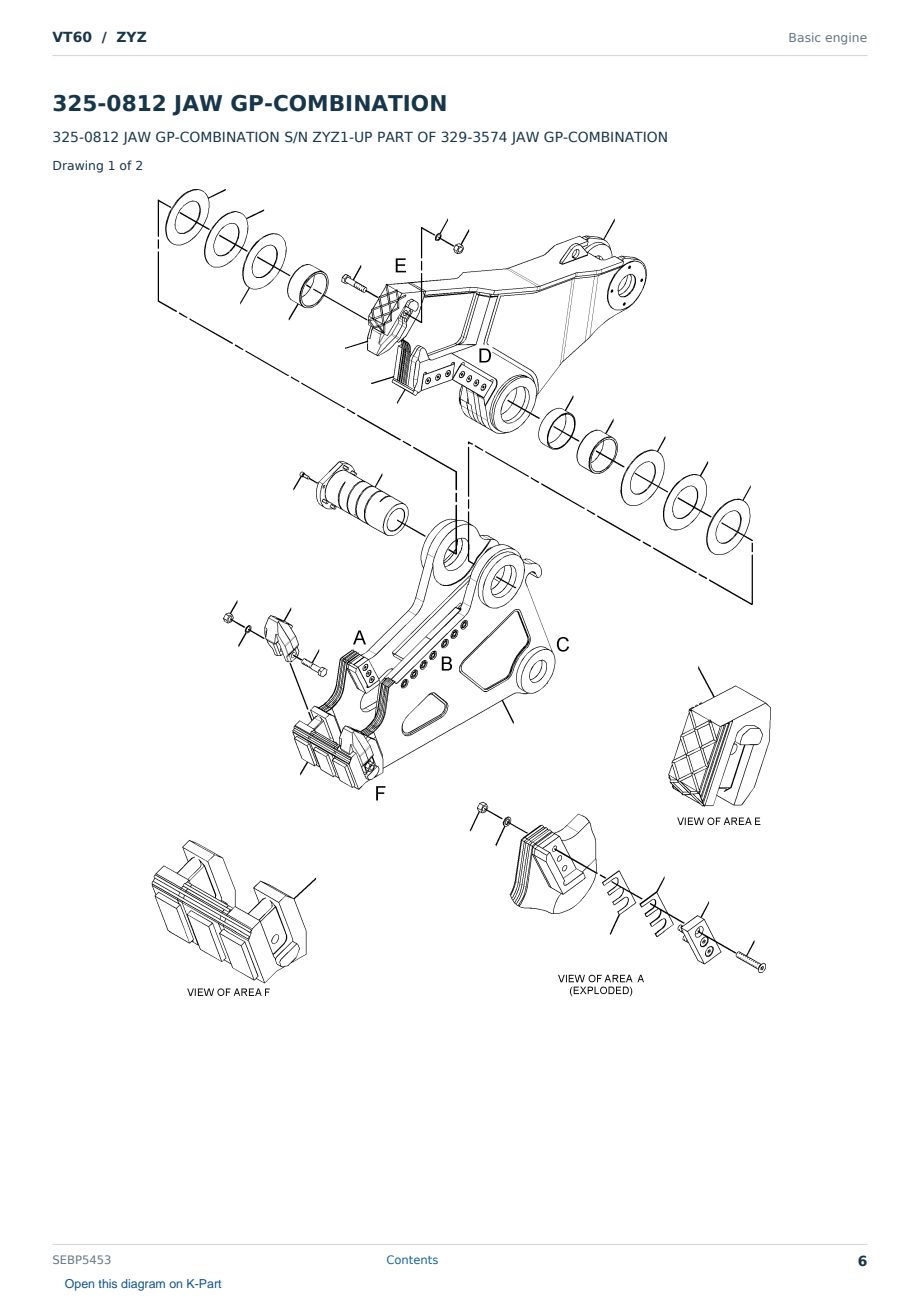Caterpillar VT60 S/N ZYZ Partsbook SEBP5453 (English) - sample page 6 of 10 Caterpillar VT60 S/N ZYZ Partsbook SEBP5453 (English) - sample page 6 of 10