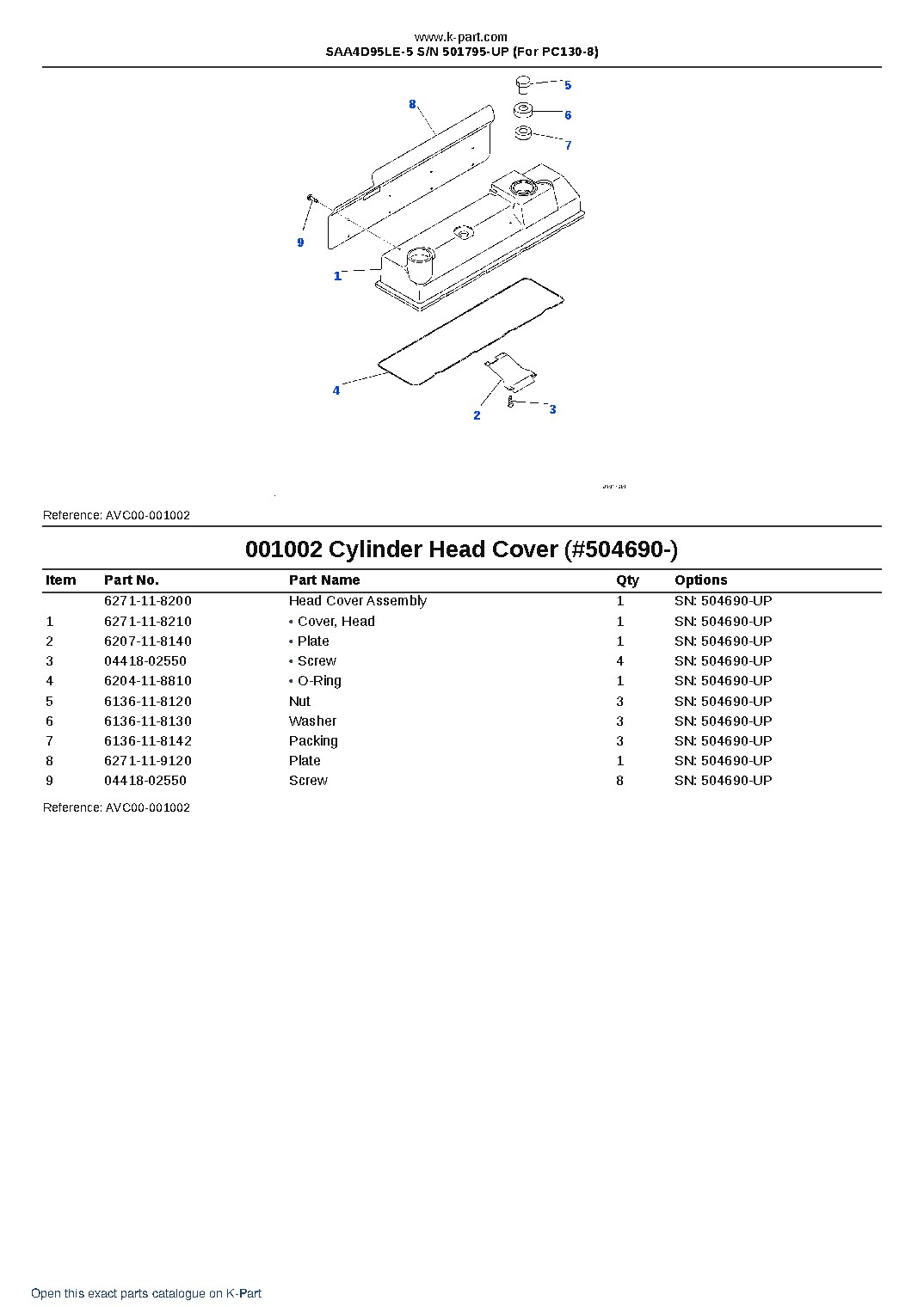 SAA4D95LE-5 S/N 501795-UP (For PC130-8) – sample page 2