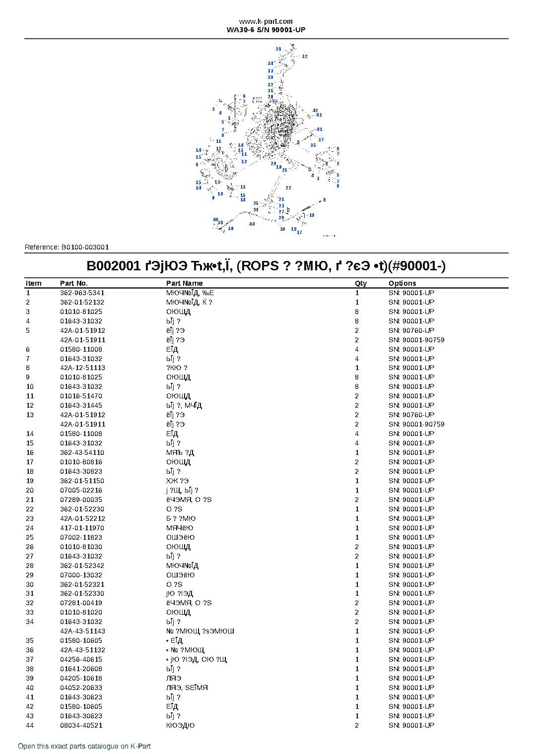 WA30-6 S/N 90001-UP – sample page 3 WA30-6 S/N 90001-UP – sample page 3