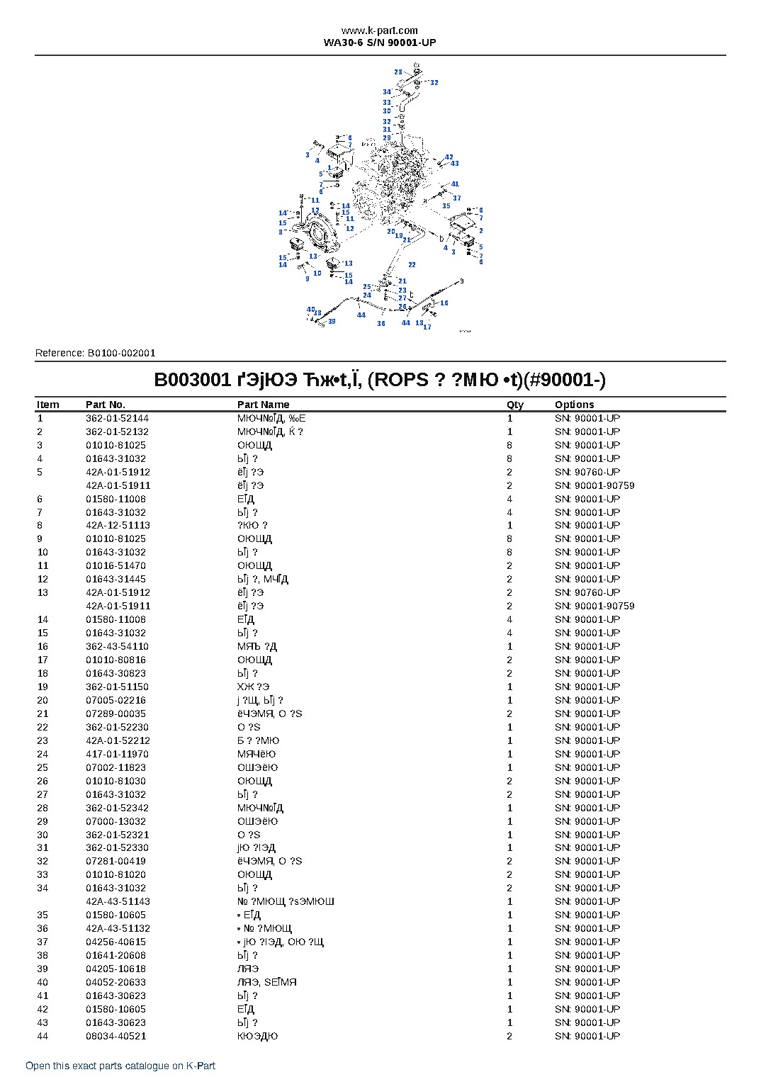 WA30-6 S/N 90001-UP – sample page 5 WA30-6 S/N 90001-UP – sample page 5
