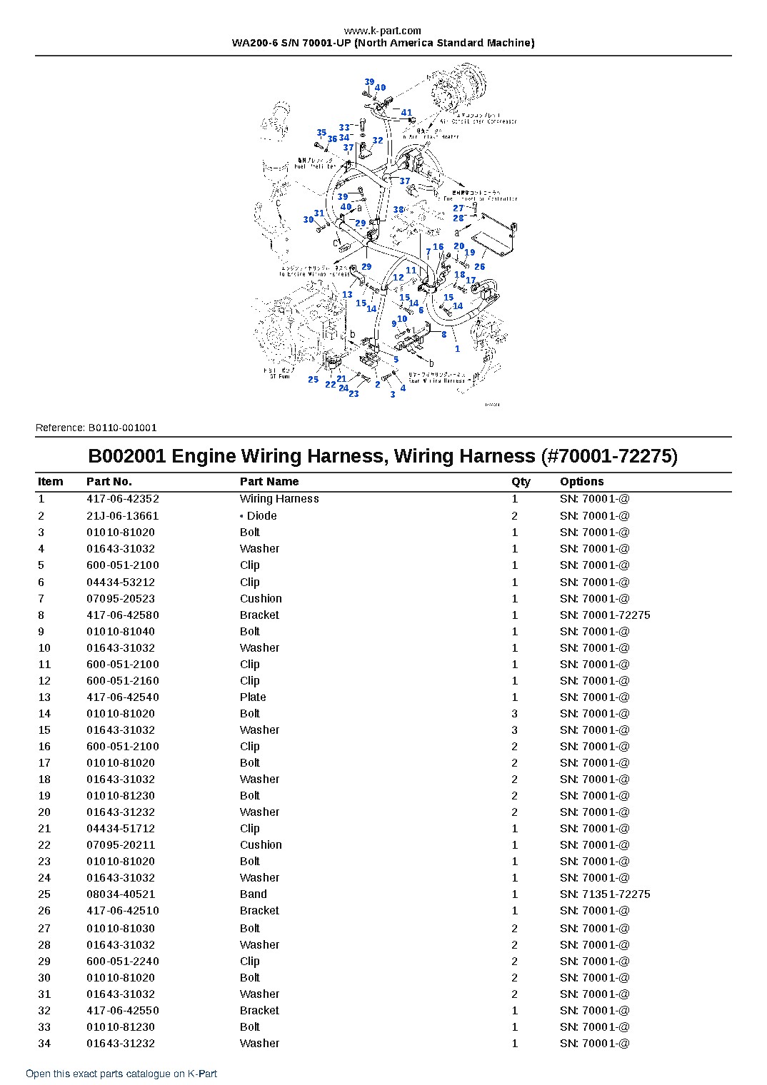 WA200-6 S/N 70001-UP (North America Standard Machine) – sample page 2