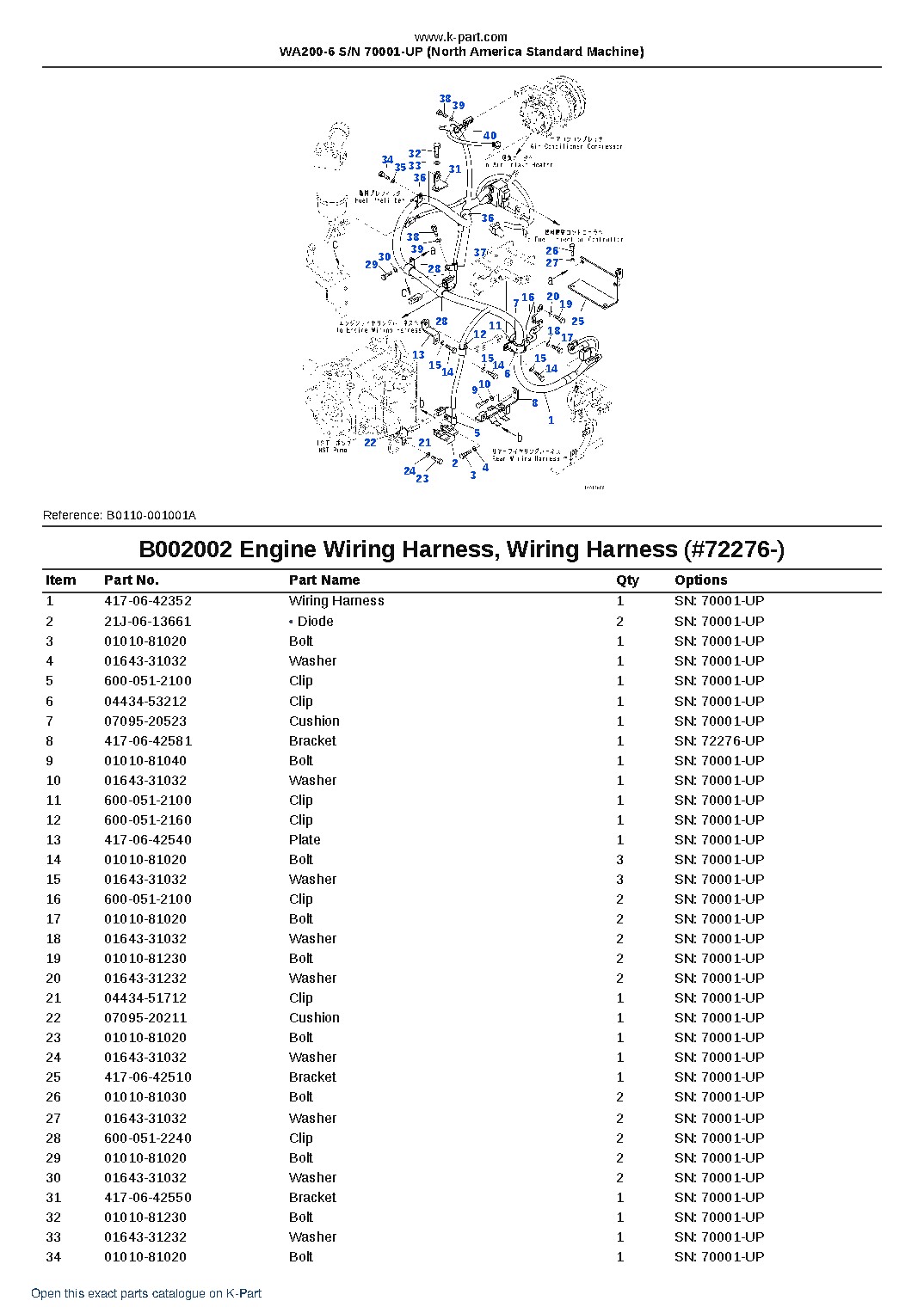 WA200-6 S/N 70001-UP (North America Standard Machine) – sample page 4